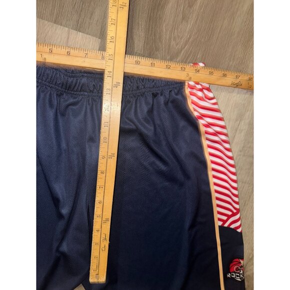 CV Rockets Youth Basketball Shorts Xl Blue & Red Striped Polyester - Picture 5 of 6